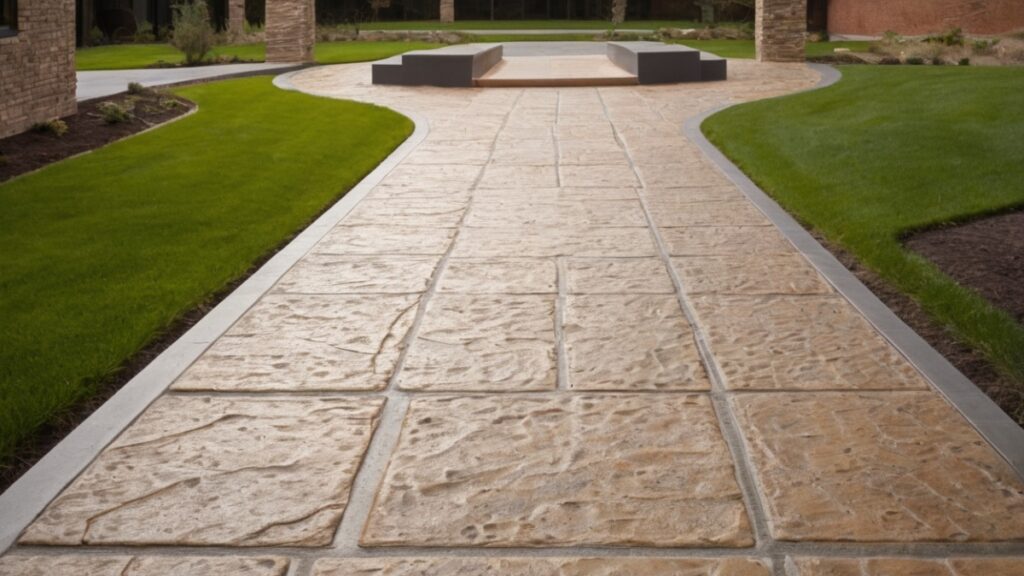 Stamped Concrete Pathway