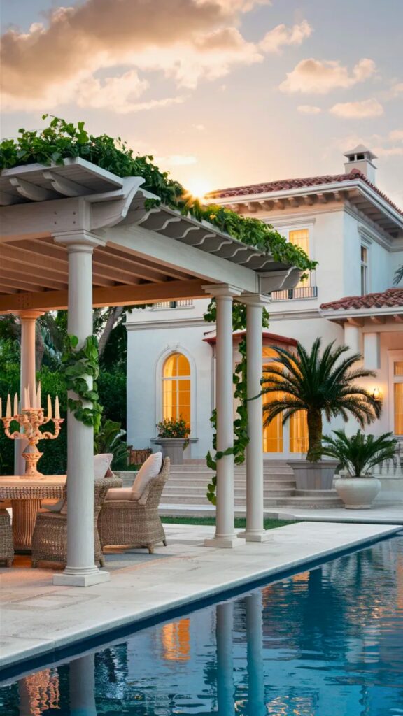 Poolside Pergola