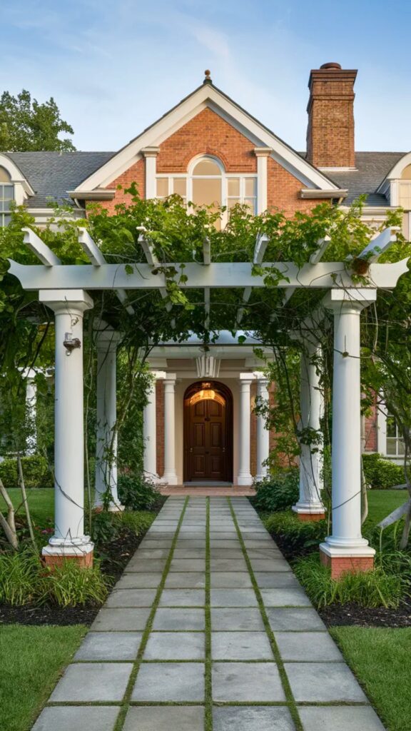 Pergola with Climbing Plants