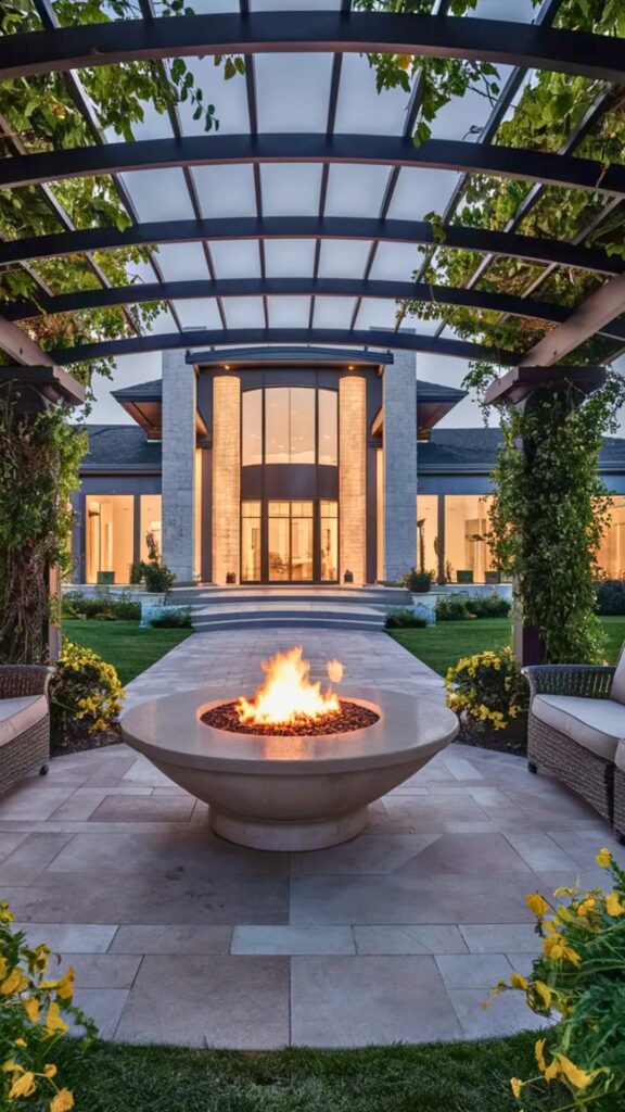 Pergola with Fire Pit